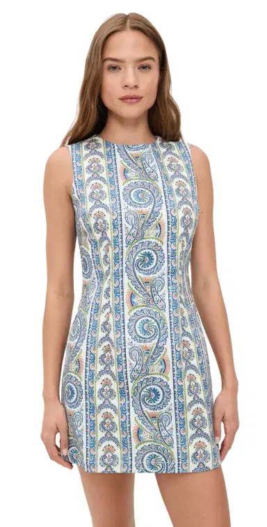 Hill House Home The Viola Dress Corsica Paisley Blue S | Thumbnail 1