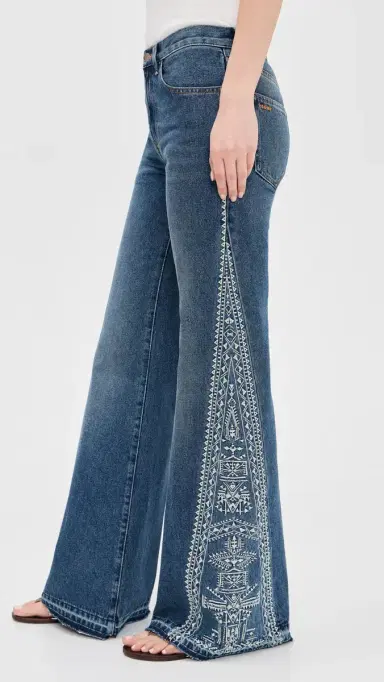 Ba&sh Vivy Embroidered Jeans Usedblue | Thumbnail 4
