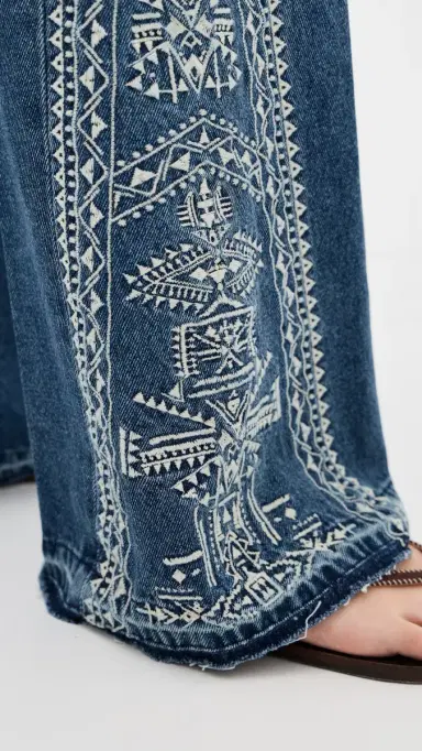 Ba&sh Vivy Embroidered Jeans Usedblue | Thumbnail 6