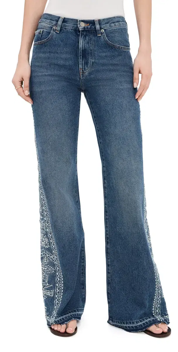 Vivy Embroidered Jeans Usedblue