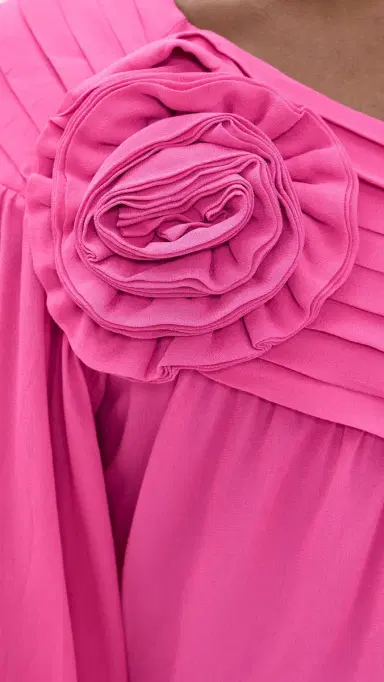 FARM Rio Pink Rose One Shoulder Blouse Pink | Thumbnail 6 FARM Rio Pink Rose One Shoulder Blouse Pink | Thumbnail 6