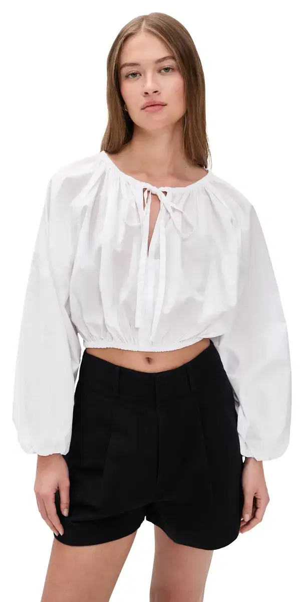 Coastal Poplin Nera Top White
