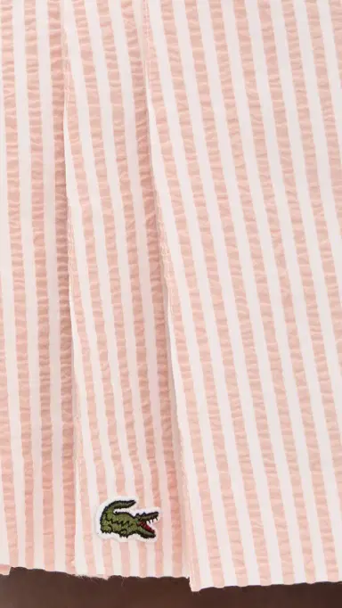 Lacoste Seersucker Skirt Flour/Miami Orange | Thumbnail 6
