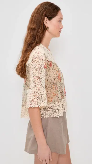 Sea Luisa Print Top Cream | Thumbnail 4 Sea Luisa Print Top Cream | Thumbnail 4