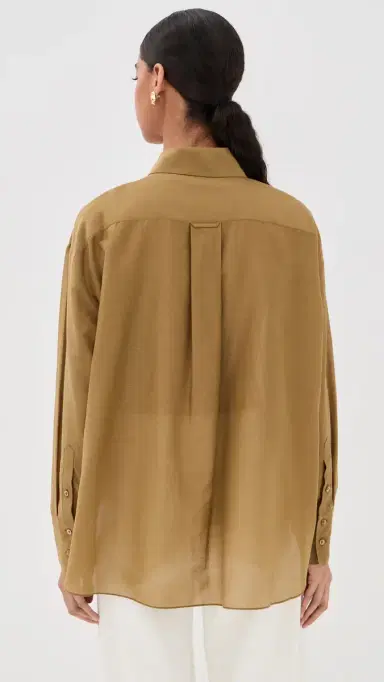 TWP Big Joe Button Down Shirt British Khaki | Thumbnail 3 TWP Big Joe Button Down Shirt British Khaki | Thumbnail 3