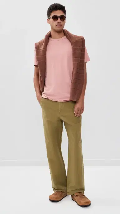 Marine Layer Relaxed Hemp Cotton Tee Withered Rose | Thumbnail 5 Marine Layer Relaxed Hemp Cotton Tee Withered Rose | Thumbnail 5