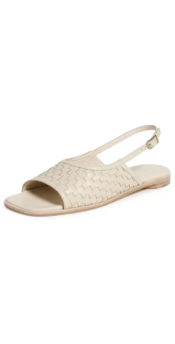 Carmen Sandals Vanilla Woven Calf