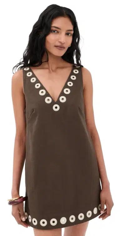 ALÉMAIS Tobe Denim Mini Dress Chocolate | Thumbnail 1 ALÉMAIS Tobe Denim Mini Dress Chocolate | Thumbnail 1