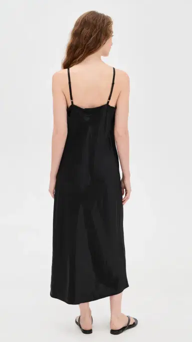 Vince V Neck Slip Dress Black | Thumbnail 3