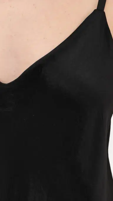 Vince V Neck Slip Dress Black | Thumbnail 6