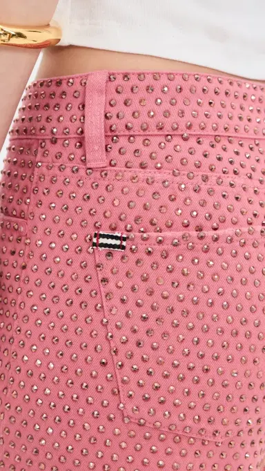 ALICE + OLIVIA Amazing Low Rise Embellished Baggy Jeans Deep Rose/Rose Gold | Thumbnail 6 ALICE + OLIVIA Amazing Low Rise Embellished Baggy Jeans Deep Rose/Rose Gold | Thumbnail 6