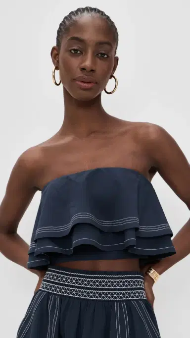 Ramy Brook Poppy Top Navy L | Thumbnail 2