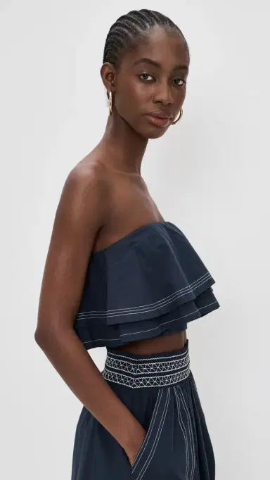 Ramy Brook Poppy Top Navy L | Thumbnail 4