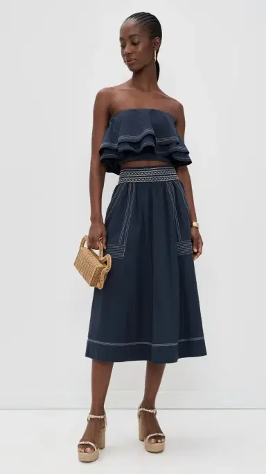 Ramy Brook Poppy Top Navy L | Thumbnail 5