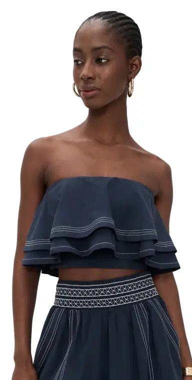 Ramy Brook Poppy Top Navy L | Thumbnail 1