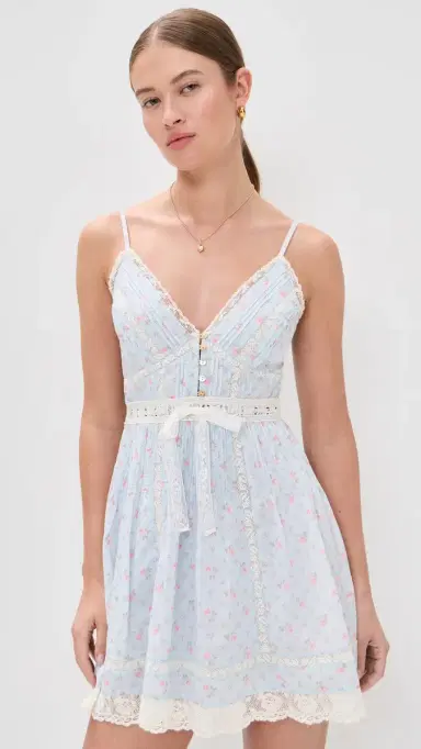 LoveShackFancy Zirelle Dress Chapparal Blue 2 | Thumbnail 2