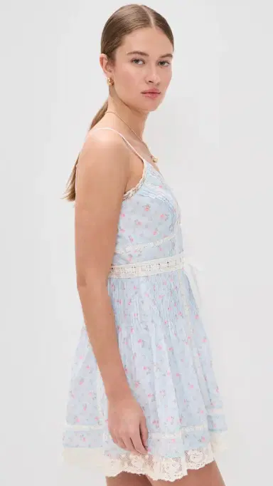 LoveShackFancy Zirelle Dress Chapparal Blue 2 | Thumbnail 4