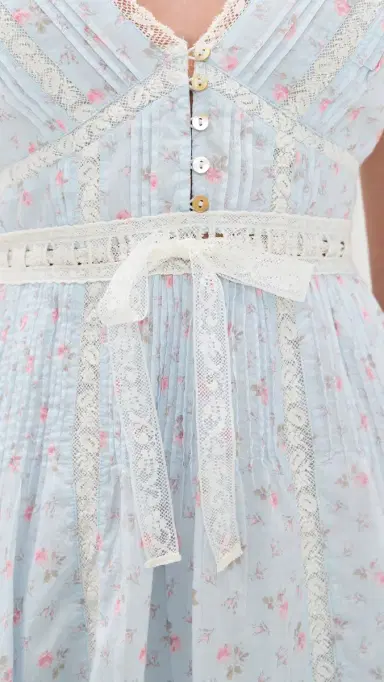 LoveShackFancy Zirelle Dress Chapparal Blue 2 | Thumbnail 6