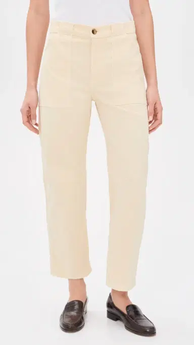 Madewell The Darted Barrel Leg Utility Pants Vanilla | Thumbnail 2 Madewell The Darted Barrel Leg Utility Pants Vanilla | Thumbnail 2