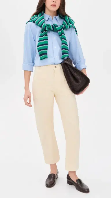 Madewell The Darted Barrel Leg Utility Pants Vanilla | Thumbnail 5 Madewell The Darted Barrel Leg Utility Pants Vanilla | Thumbnail 5