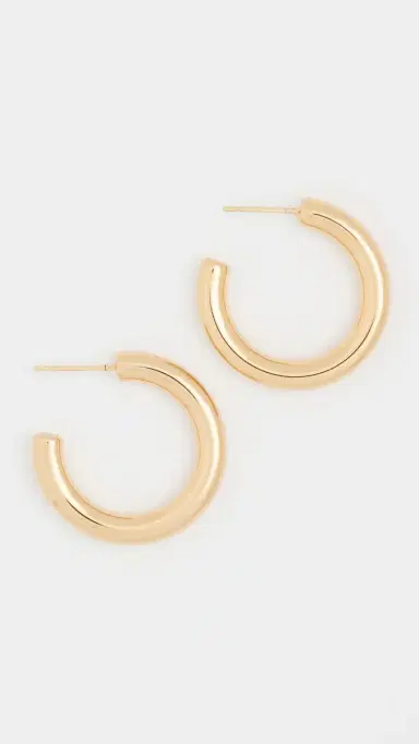 Jennifer Fisher Lilly Huggies Yellow Gold One Size | Thumbnail 2