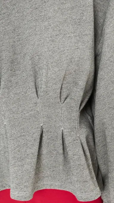 The Great. THE GREAT. The Slouchy Corset Sweatshirt Varsity Grey 3 | Thumbnail 6