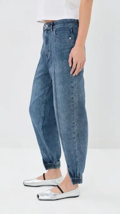 Tibi Zippered Denim Joggers Classic Blue 24 | Thumbnail 5
