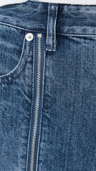 Tibi Zippered Denim Joggers Classic Blue 24 | Thumbnail 6