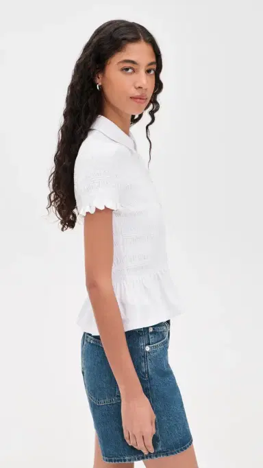 Veronica Beard Jean Ellisandra Top White | Thumbnail 4 Veronica Beard Jean Ellisandra Top White | Thumbnail 4
