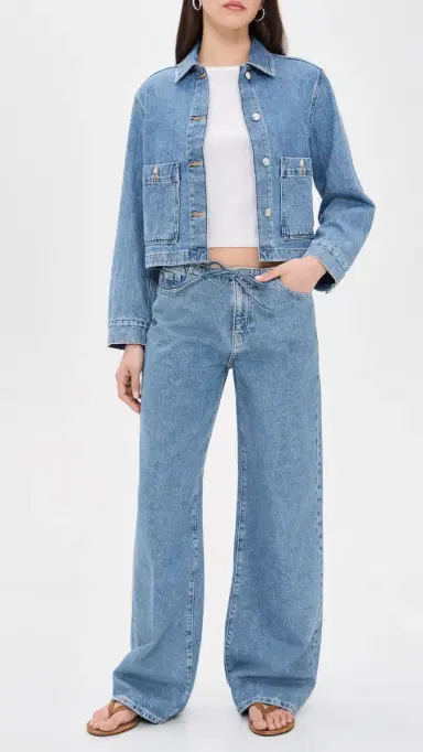 WARP + WEFT The Big Easy Pull On Wide Leg Jeans Cleo | Thumbnail 5