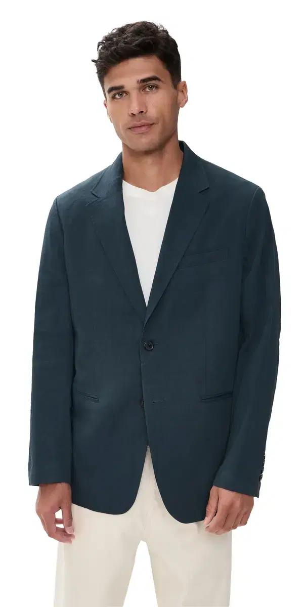 Clinton Blazer in Good Linen Dark Blue Wing