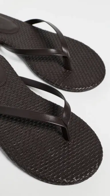 St. Agni Woven Flip Flops Coffee | Thumbnail 6