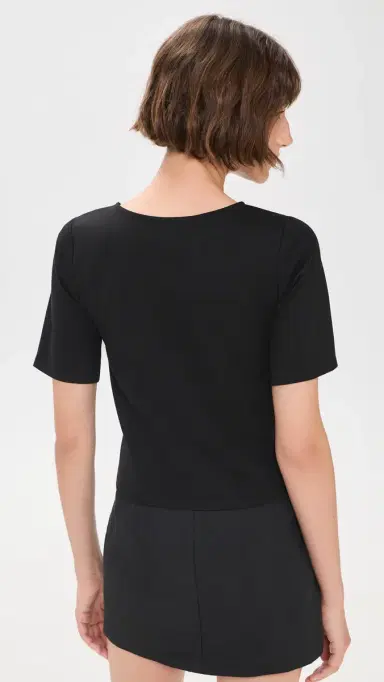 RIPLEY RADER Ponte Extended Short Sleeve Top Black | Thumbnail 3 RIPLEY RADER Ponte Extended Short Sleeve Top Black | Thumbnail 3