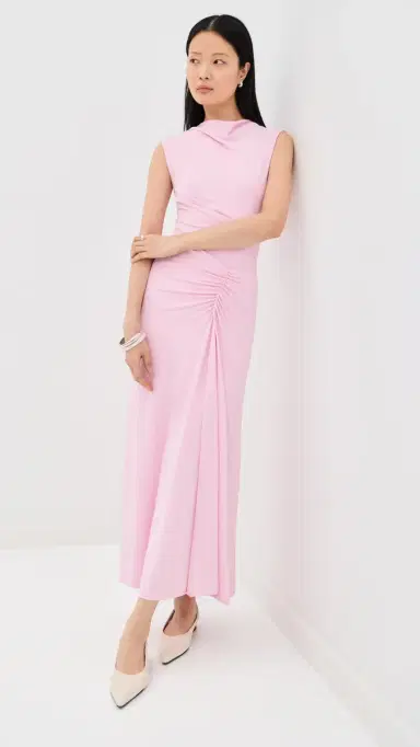 SIMKHAI Acacia Draped Jersey Maxi Dress Tulip | Thumbnail 2 SIMKHAI Acacia Draped Jersey Maxi Dress Tulip | Thumbnail 2