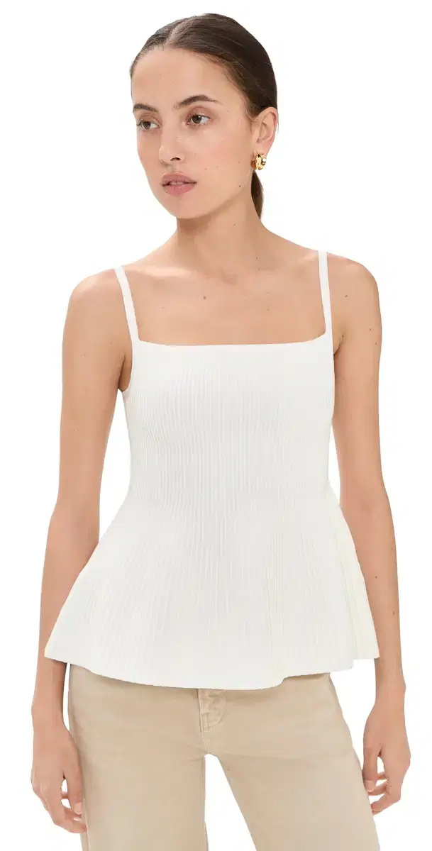 DL1961 Peplum Tank white (instasculpt rib)