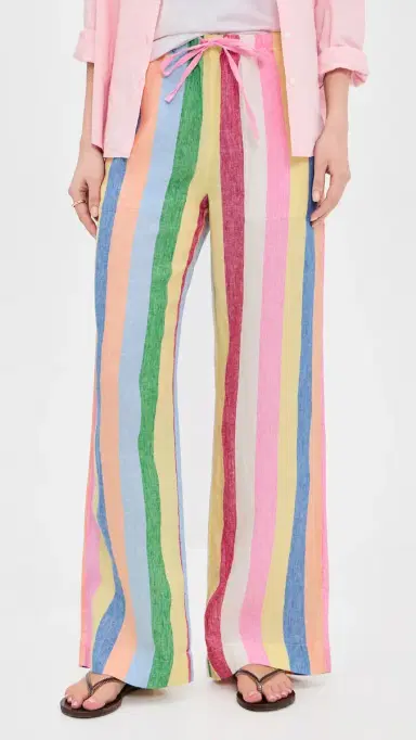 Faherty Laidback Linen Pants Sunbeam Stripe | Thumbnail 2 Faherty Laidback Linen Pants Sunbeam Stripe | Thumbnail 2