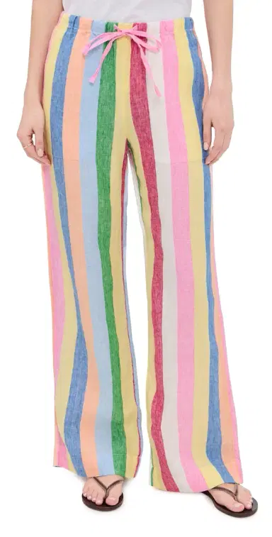 Faherty Laidback Linen Pants Sunbeam Stripe | Thumbnail 1 Faherty Laidback Linen Pants Sunbeam Stripe | Thumbnail 1