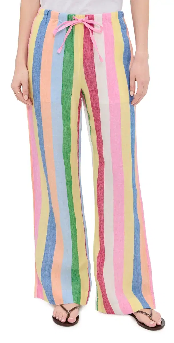 Faherty aidback inen Pants Sunbeam Stripe