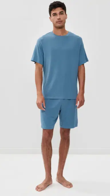 Eberjey Henry odal Short Pajama Set Slate Blue | Thumbnail 2