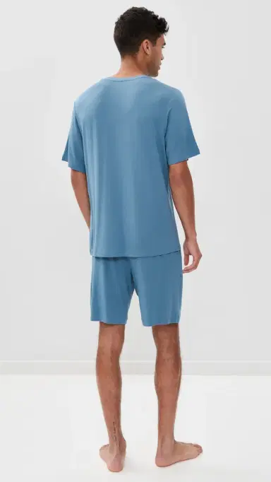 Eberjey Henry odal Short Pajama Set Slate Blue | Thumbnail 3