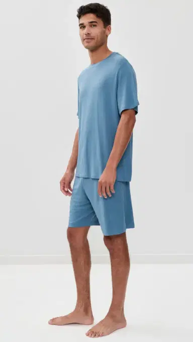 Eberjey Henry odal Short Pajama Set Slate Blue | Thumbnail 4