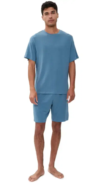 Eberjey Henry odal Short Pajama Set Slate Blue | Thumbnail 1