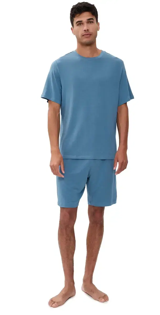Henry odal Short Pajama Set Slate Blue