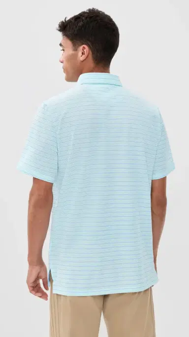 RLX Ralph Lauren Thin Multi Stripe Tour Pique Polo Light int Multi | Thumbnail 3 RLX Ralph Lauren Thin Multi Stripe Tour Pique Polo Light int Multi | Thumbnail 3