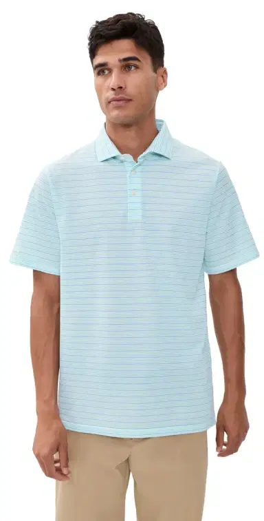 RLX Ralph Lauren Thin Multi Stripe Tour Pique Polo Light int Multi | Thumbnail 1 RLX Ralph Lauren Thin Multi Stripe Tour Pique Polo Light int Multi | Thumbnail 1