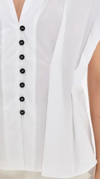 House of Dagmar Cinched Cotton Top White | Thumbnail 6