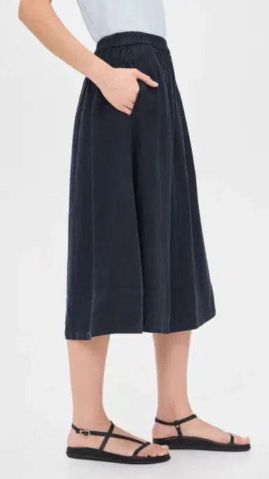 Alex Mill Maddie Skirt in Linen Dark Navy | Thumbnail 4 Alex Mill Maddie Skirt in Linen Dark Navy | Thumbnail 4