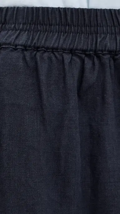 Alex Mill Maddie Skirt in Linen Dark Navy | Thumbnail 6 Alex Mill Maddie Skirt in Linen Dark Navy | Thumbnail 6