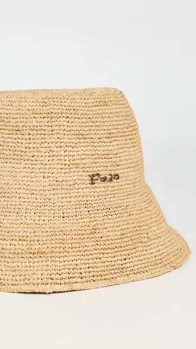 Polo Ralph Lauren Raffia Crochet Sun Hat Natural One Size | Thumbnail 4