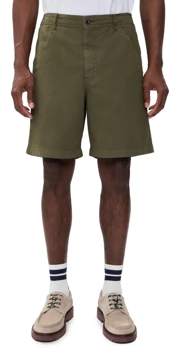 Kvitfjell Relaxed Cotton Twill Shorts 8 Olive Night